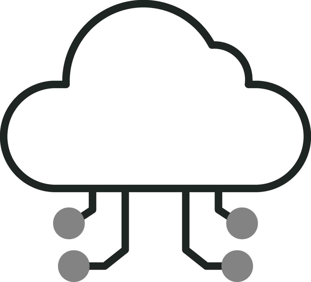 icona del vettore di cloud computing