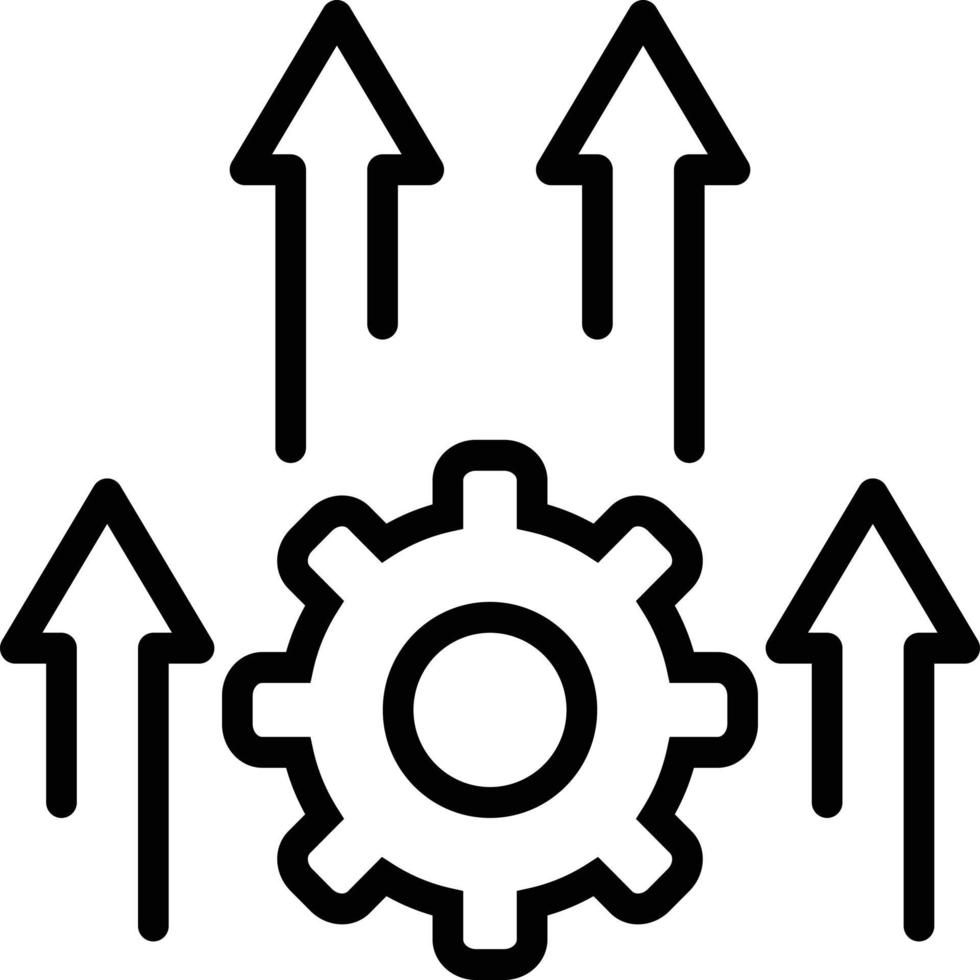 icona della linea per l'elaborazione in corso vettore