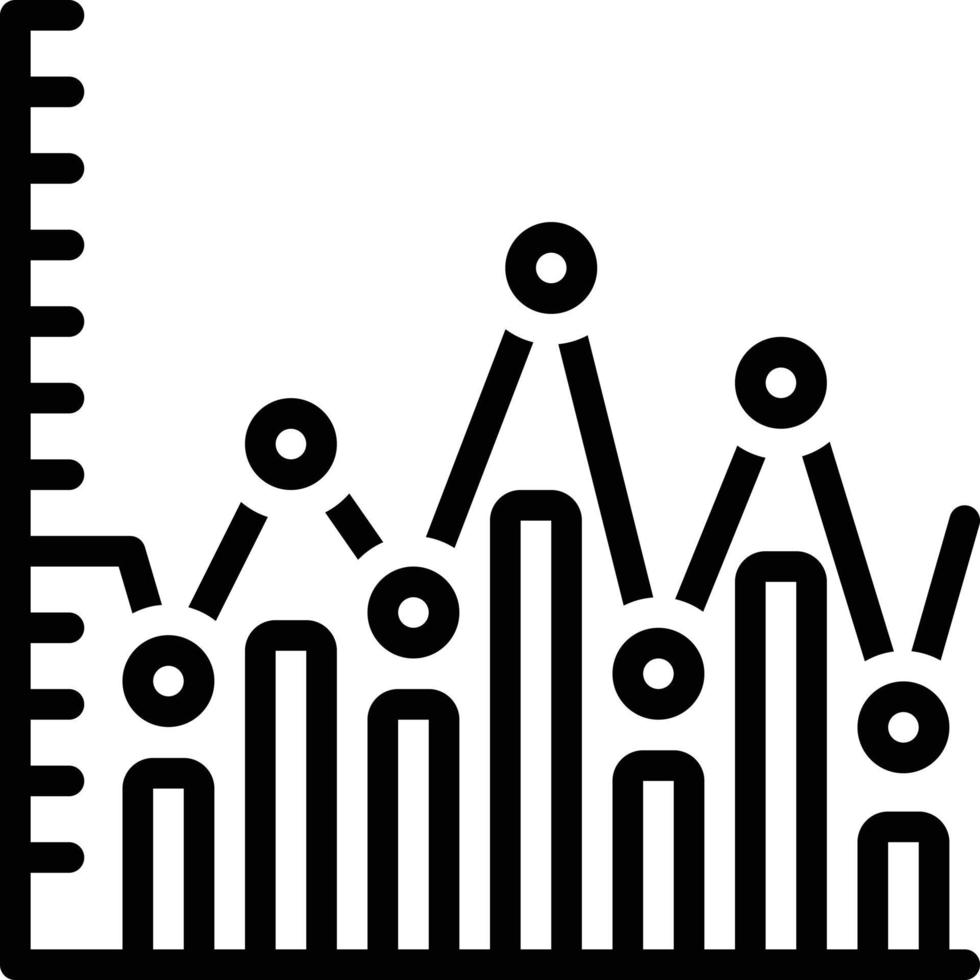 icona della linea per il diagramma vettore