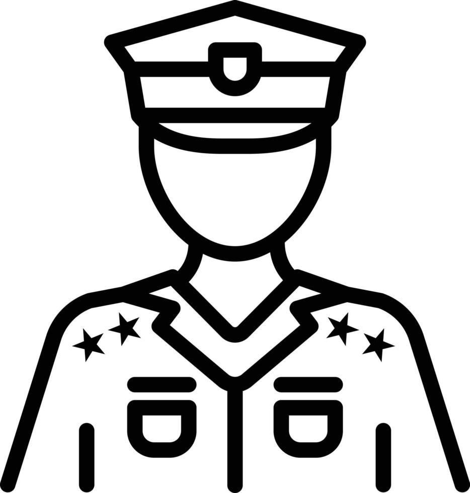 icona della linea per la polizia vettore