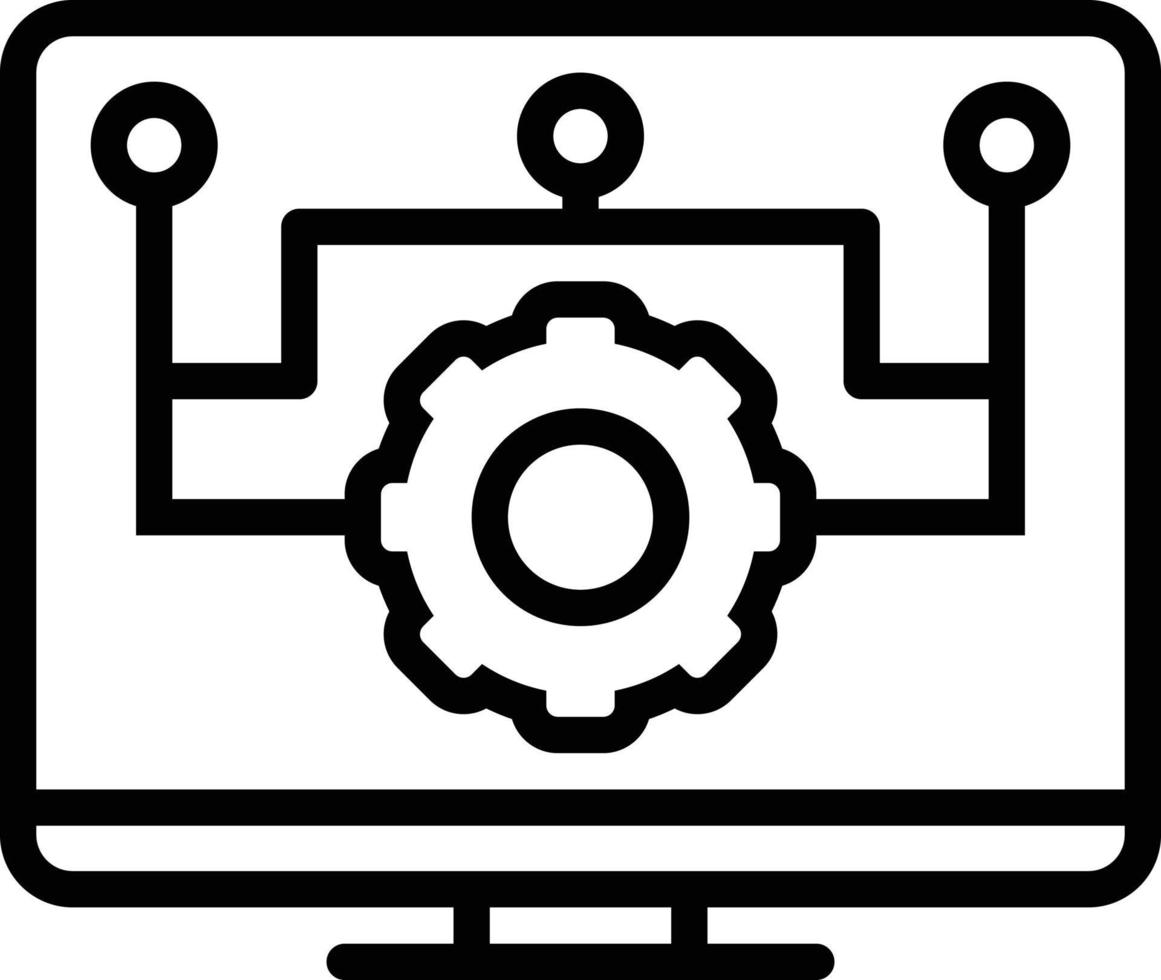 icona linea per api vettore