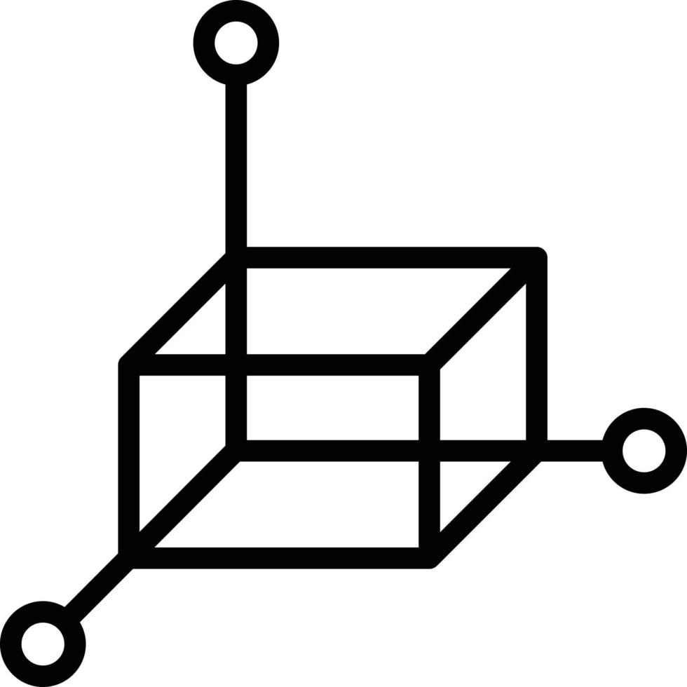 icona linea per poligonale vettore