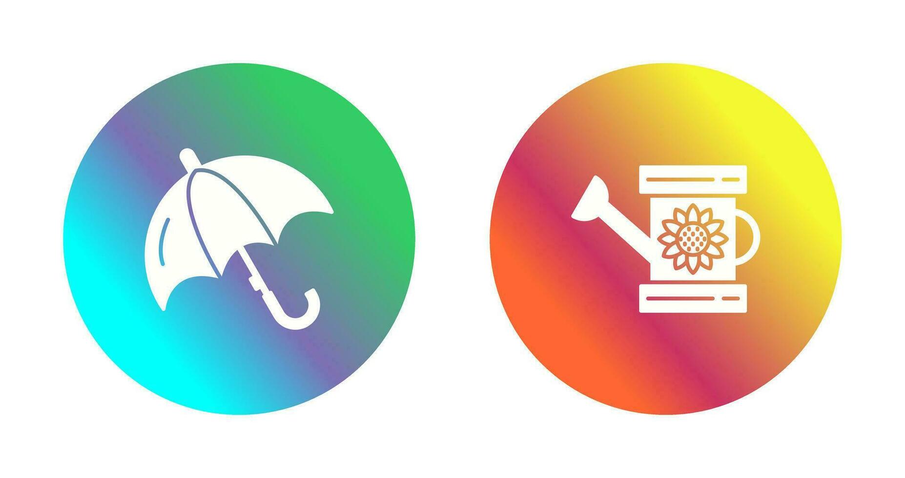 ombrello e irrigazione icona vettore
