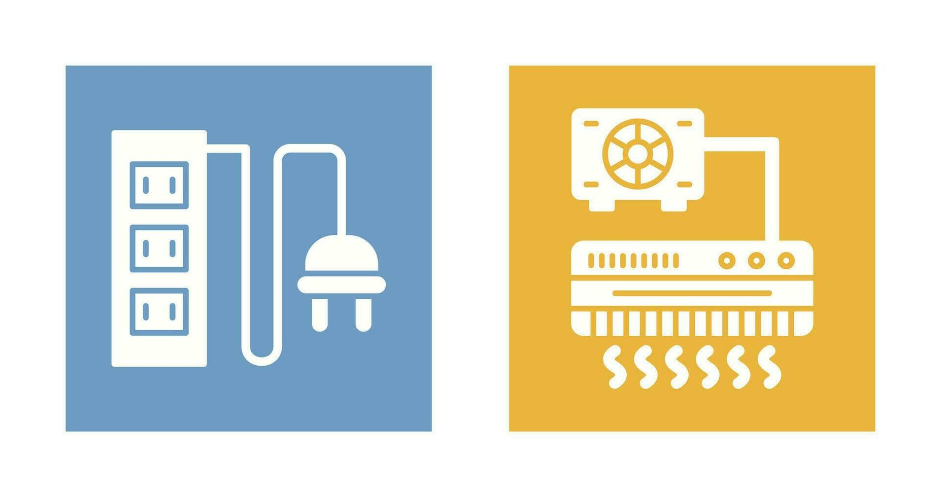 energia presa di corrente e aria condizionatore icona vettore