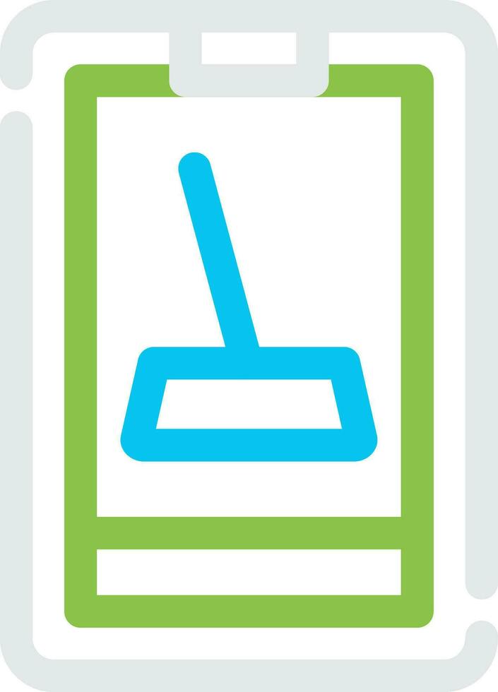 addetto alle pulizie mobile App creativo icona design vettore