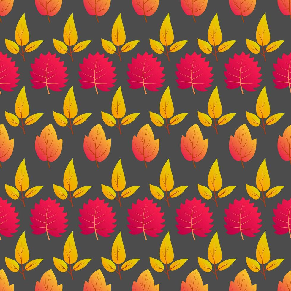 autunno senza soluzione di continuità sfondo con acero colorato le foglie. design per autunno stagione manifesti, involucro documenti e vacanze decorazioni. vettore illustrazione