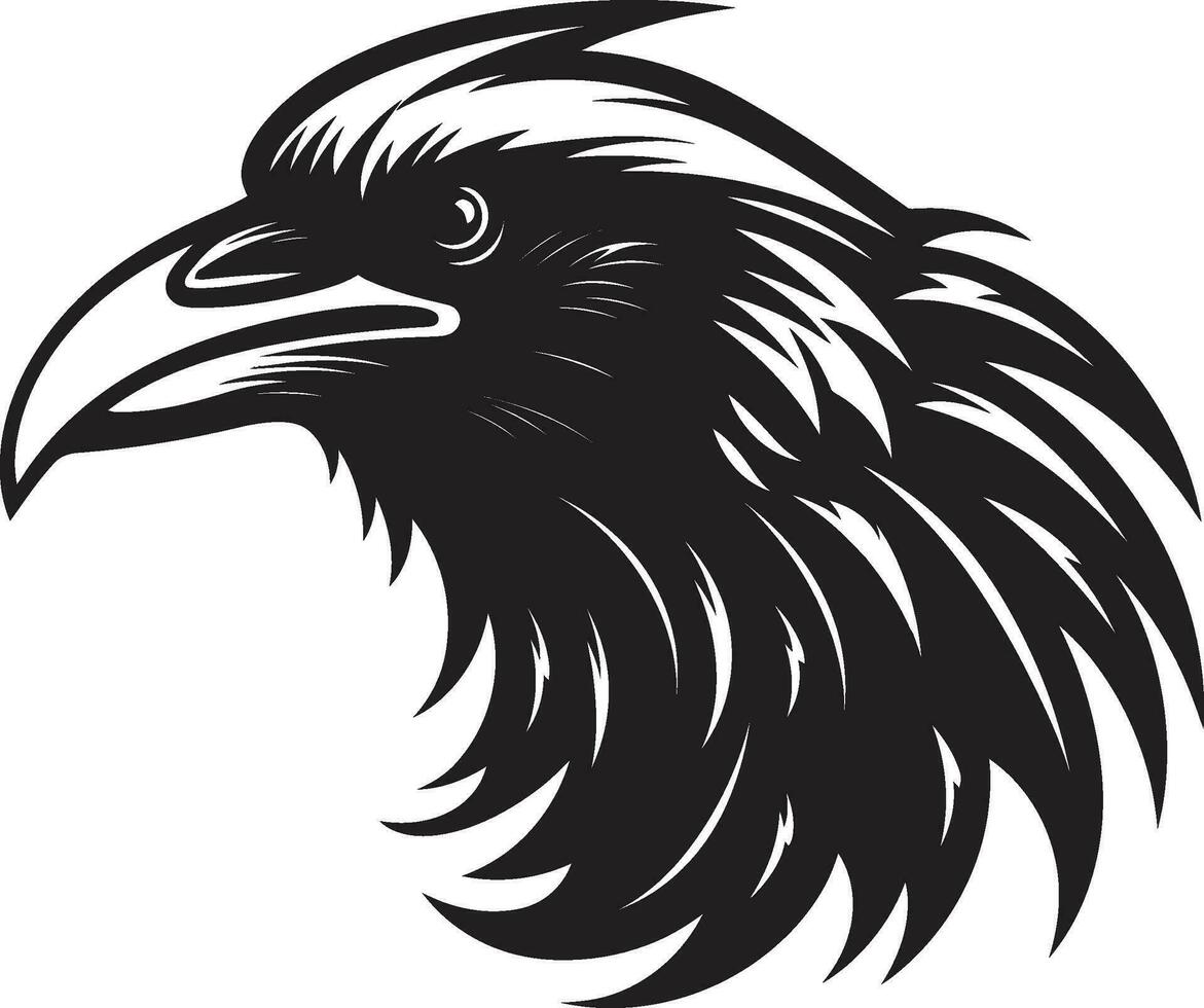 grazioso Corvo schema simbolo nero Corvo vettore distintivo