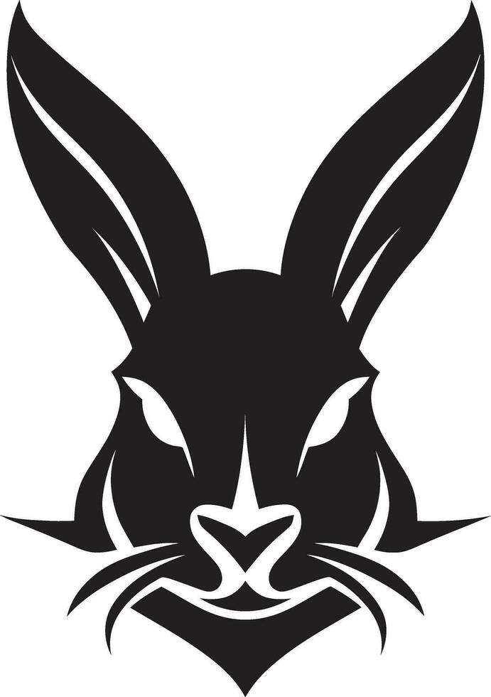 intricato coniglietto cresta design elegante coniglio silhouette distintivo vettore