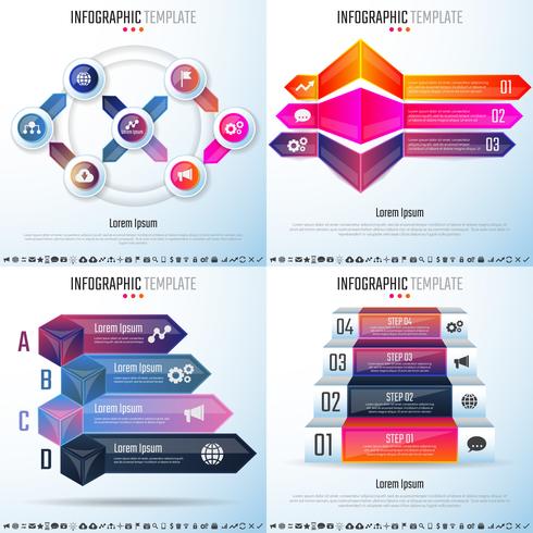 Modello di progettazione infografica vettore