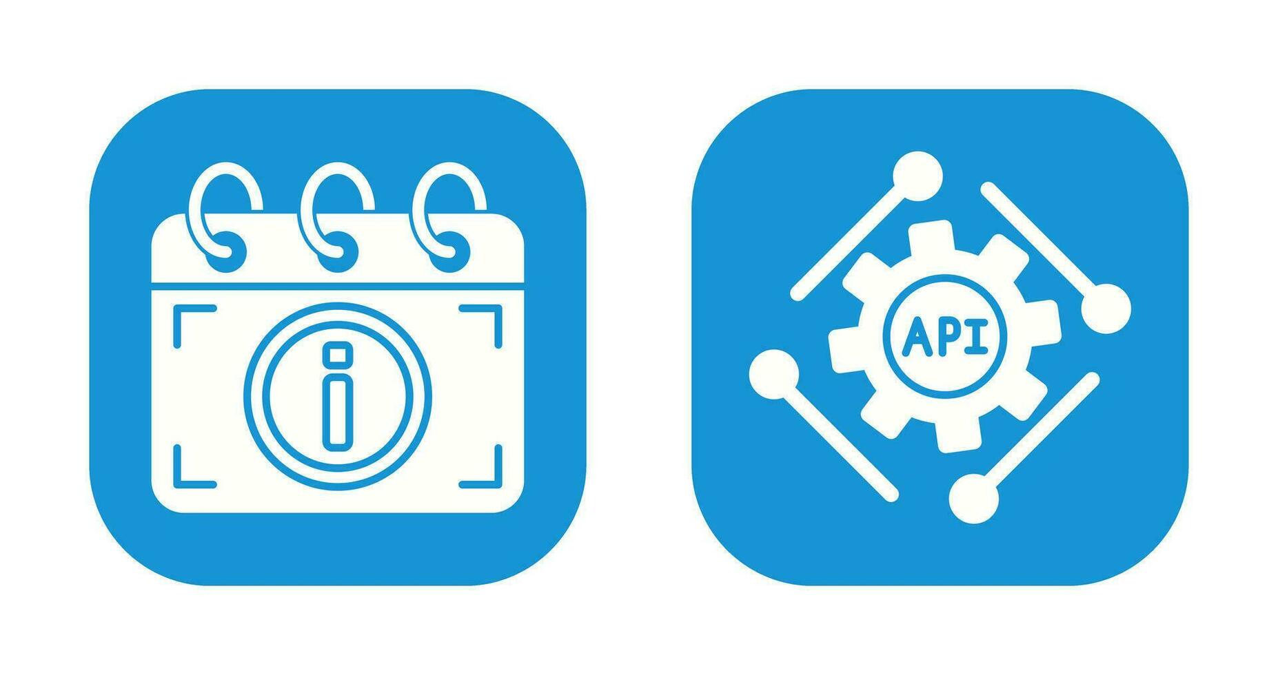 api e calendario icona vettore