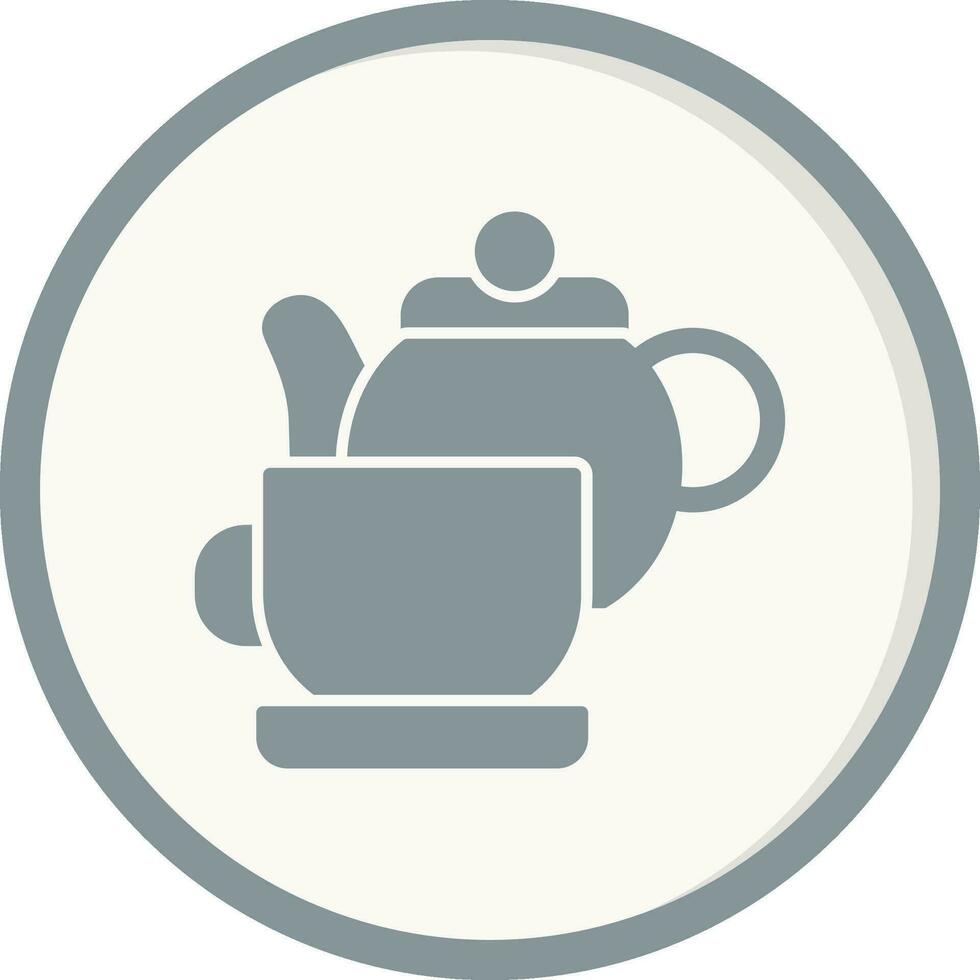 tè impostato vettore icona