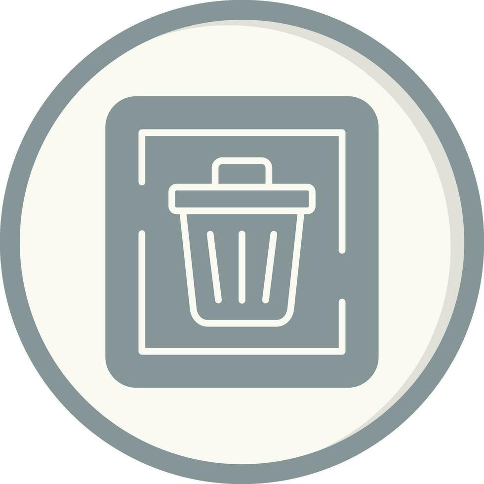 spazzatura cartello vettore icona
