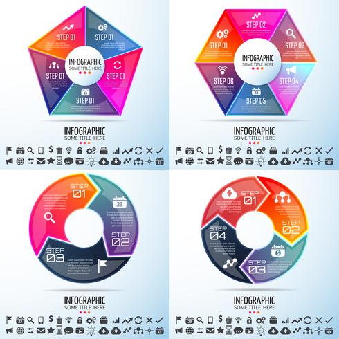 Modello di progettazione infografica vettore