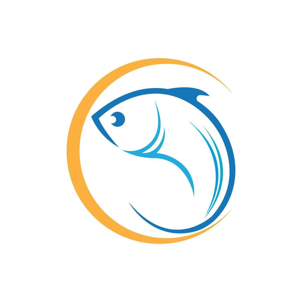 modello di logo di pesce vettore