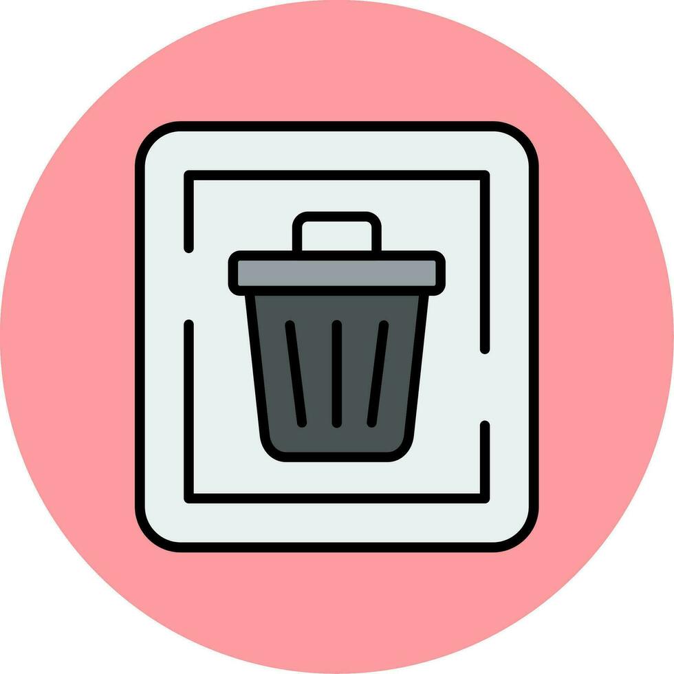 spazzatura cartello vettore icona