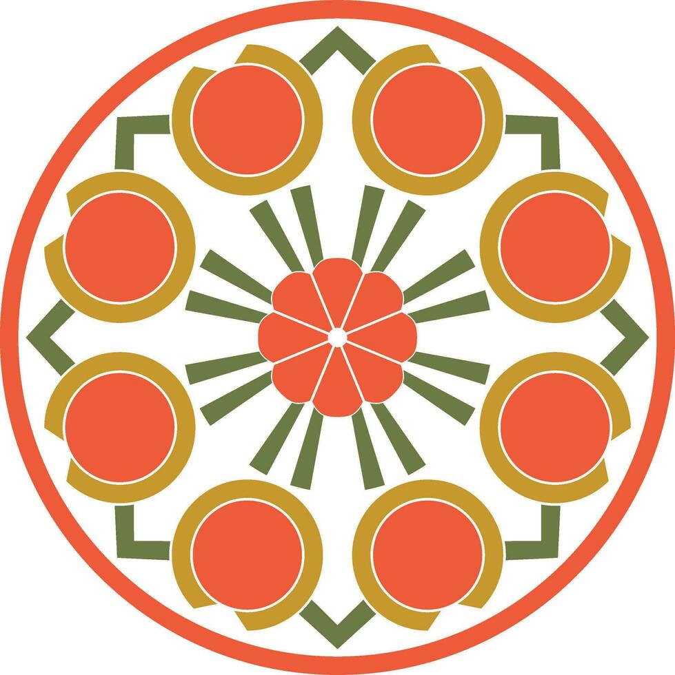 vettore colorato il giro Turco ornamento. infinito ottomano nazionale cerchio