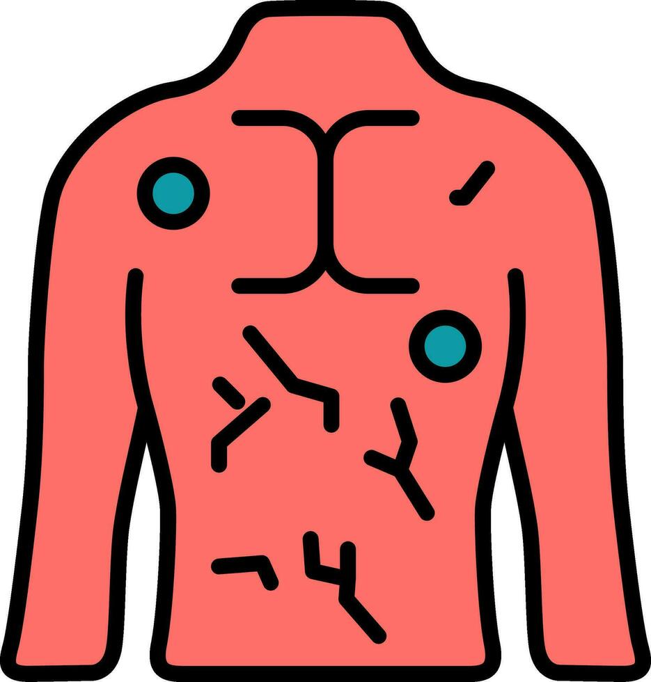 orticaria vettore icona