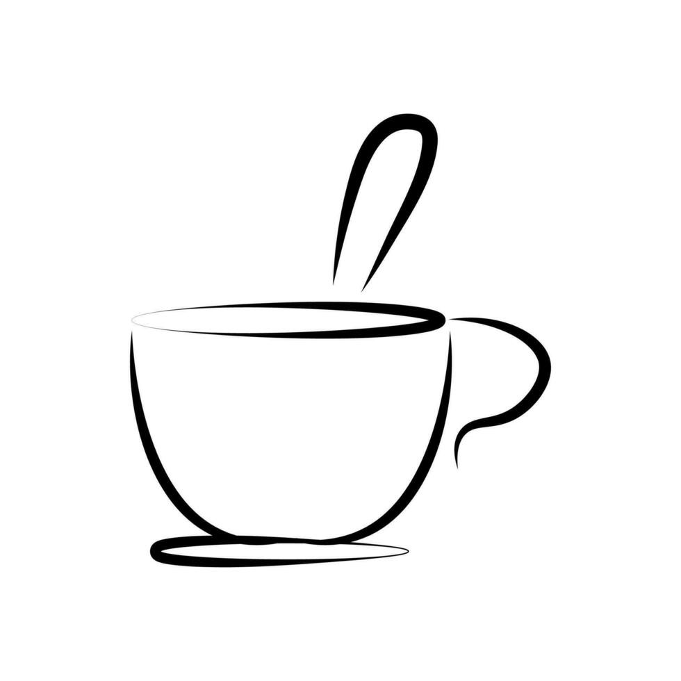 tazza logo design. vettore illustrazione