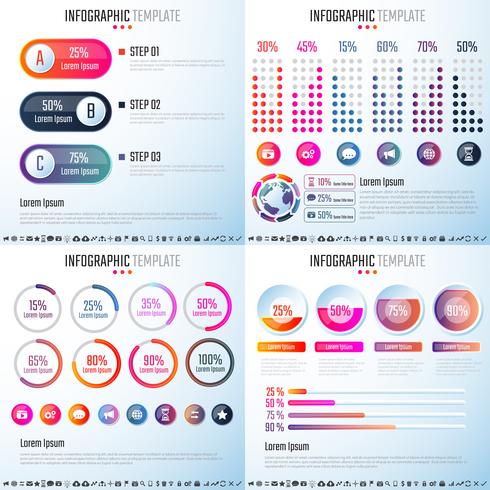 Modello di progettazione infografica vettore