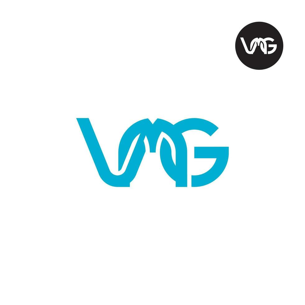 lettera vmg monogramma logo design vettore