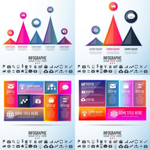 Modello di progettazione infografica vettore