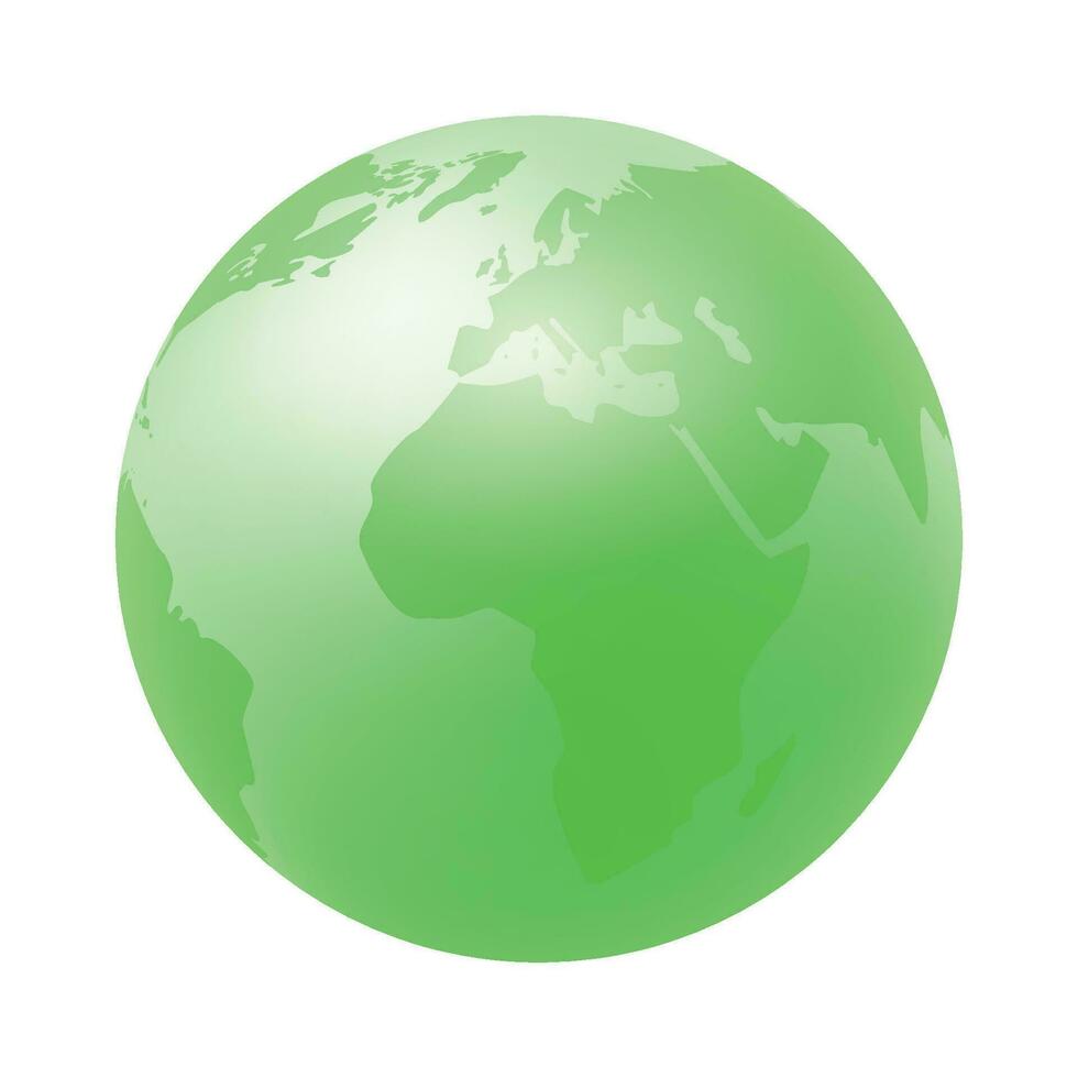 vettore mondo globo carta geografica. nord America centrato carta geografica. verde pianeta sfera icona