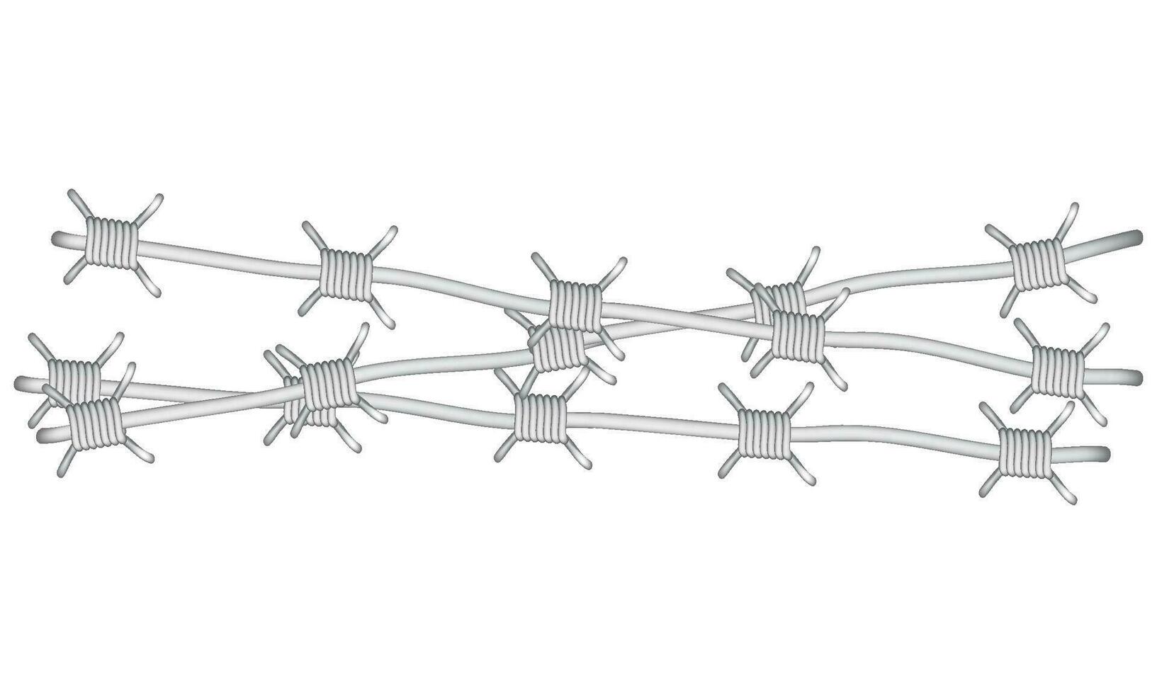 vettore metallo acciaio spinato filo con spine o picchi