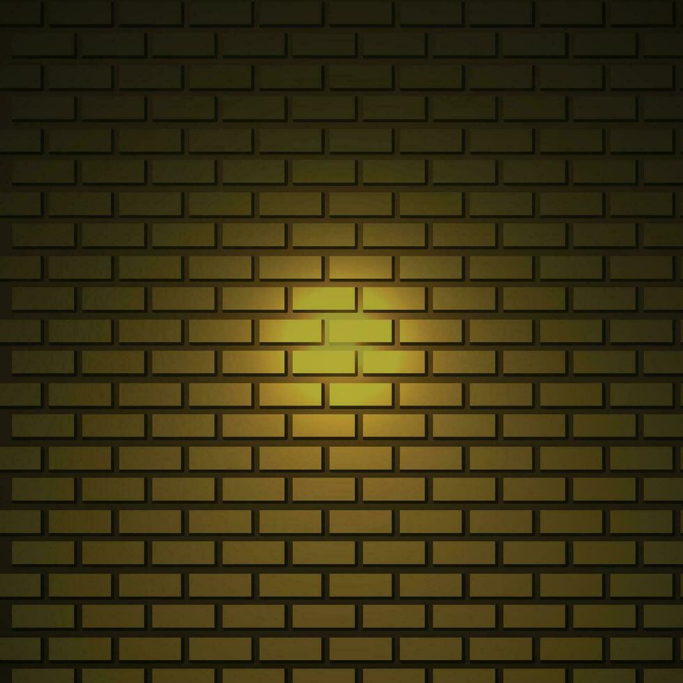 vettore ogni notte mattone parete. sfondo per neon luci. concetto buio mattone parete testo posto