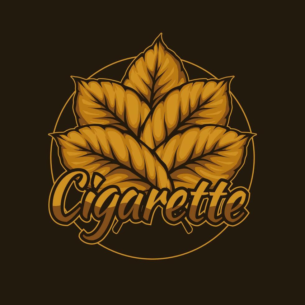 sigaretta logo modello con tabacco vettore