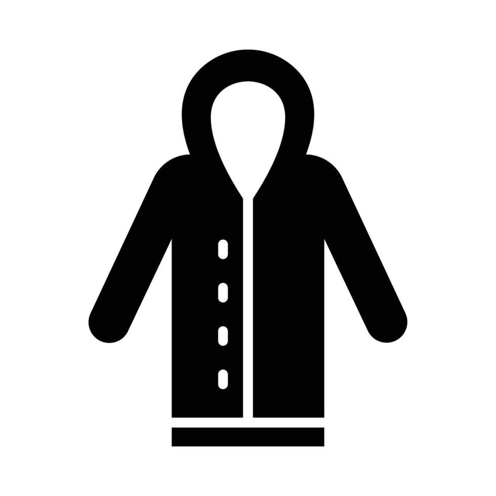 lungo cappotto vettore glifo icona per personale e commerciale uso.