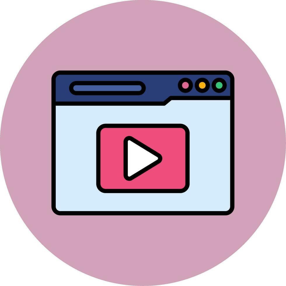 video streaming vettore icona