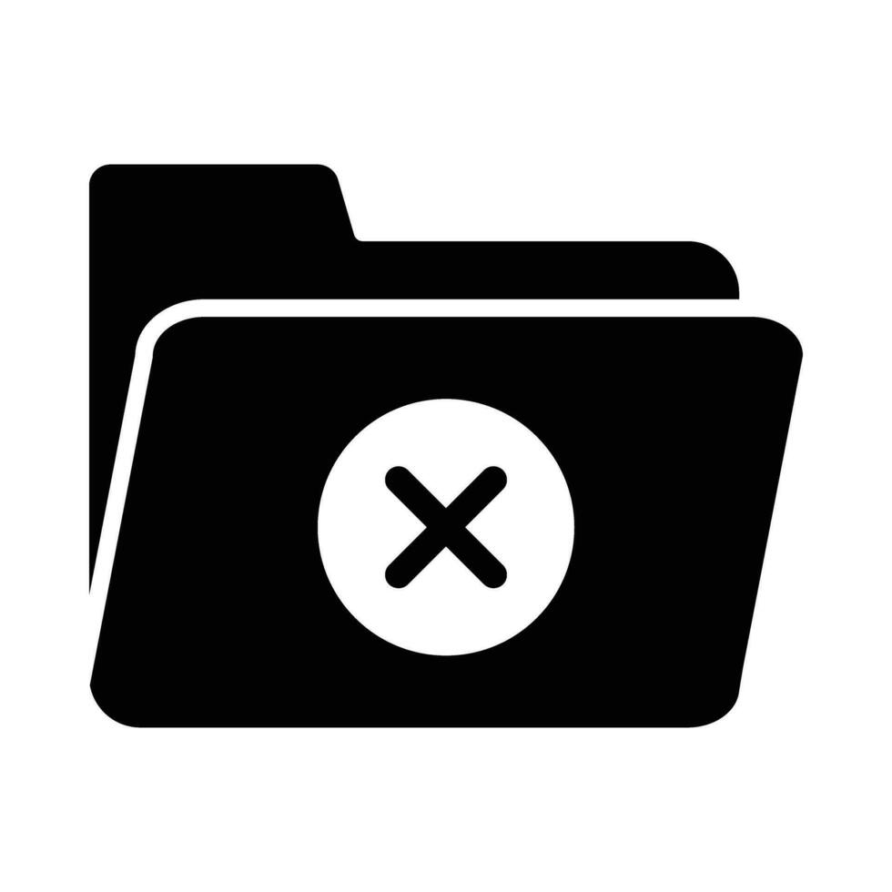 vuoto cartella vettore glifo icona per personale e commerciale uso.