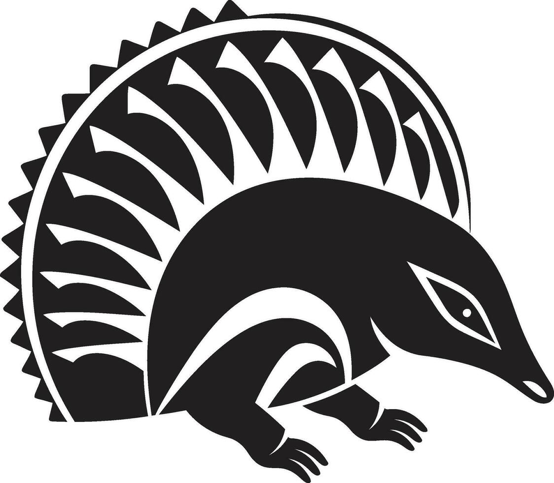 scolpito eleganza nero armadillo vettore logo moderno armadillo design nero e Impressionante