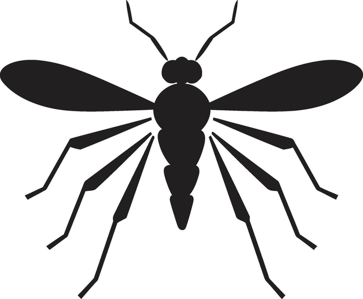 monocromatico zanzara logo intricato zanzara icona vettore