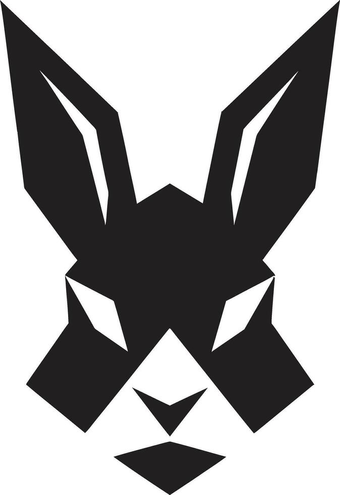 elegante coniglio icona di distinzione Vintage ▾ nero coniglio vettore
