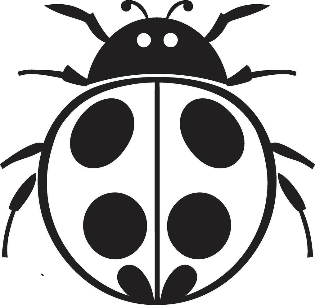 minimalista bellezza di il coccinella vettorializzare emblemi occhi di diletto vettore