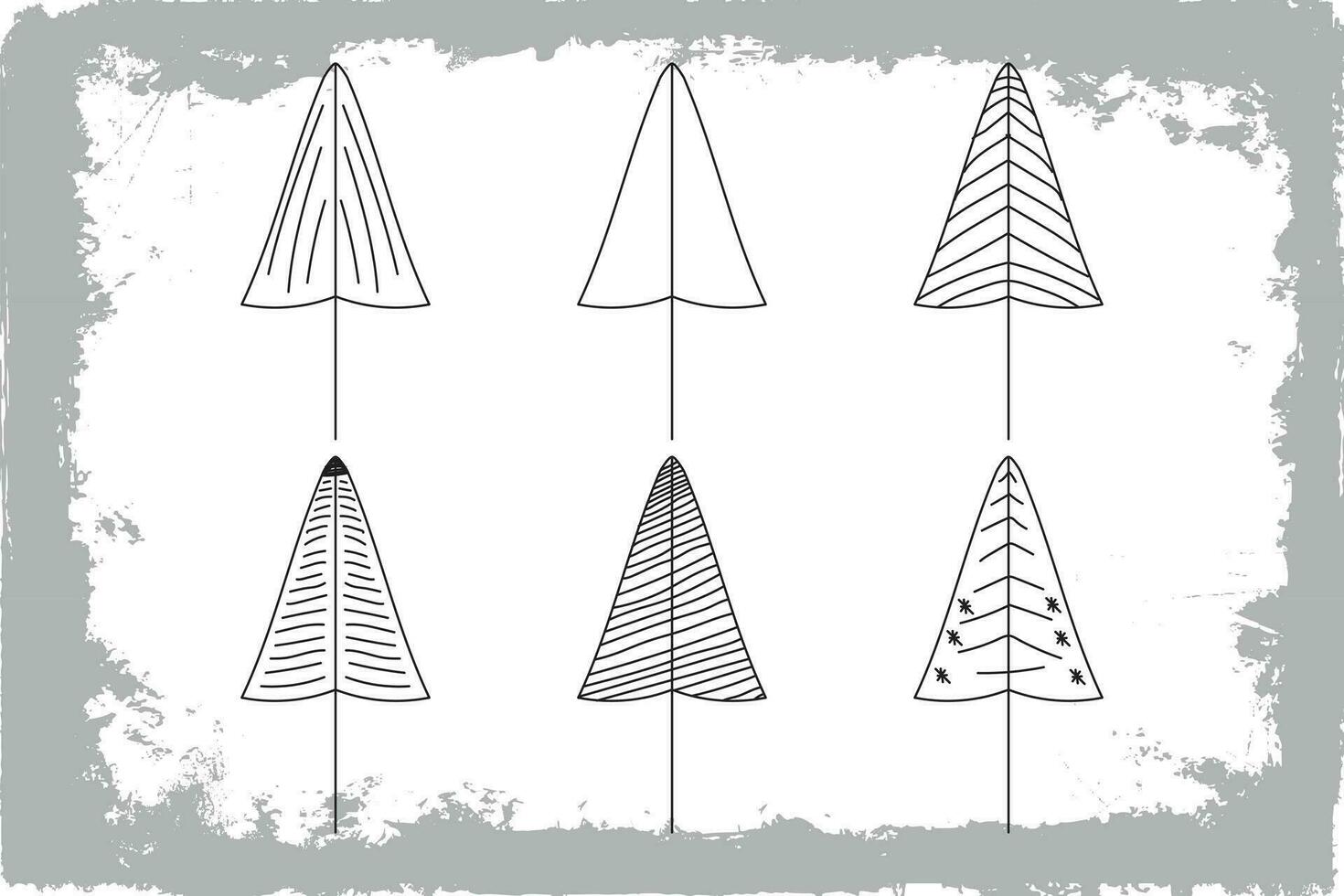 Natale mano disegnato alberi fascio . creativo arti opera per il tuo t camicia , boccale , kdp altro vettore