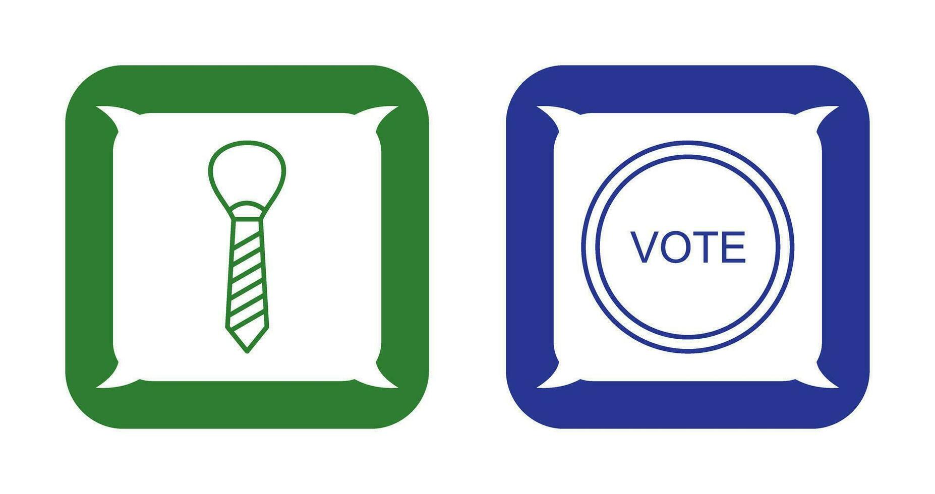 cravatta e votazione collegamento icona vettore