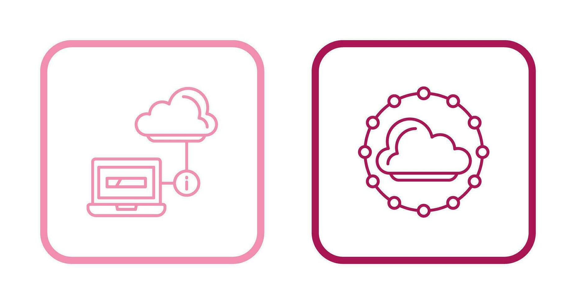 il computer portatile e nube icona vettore