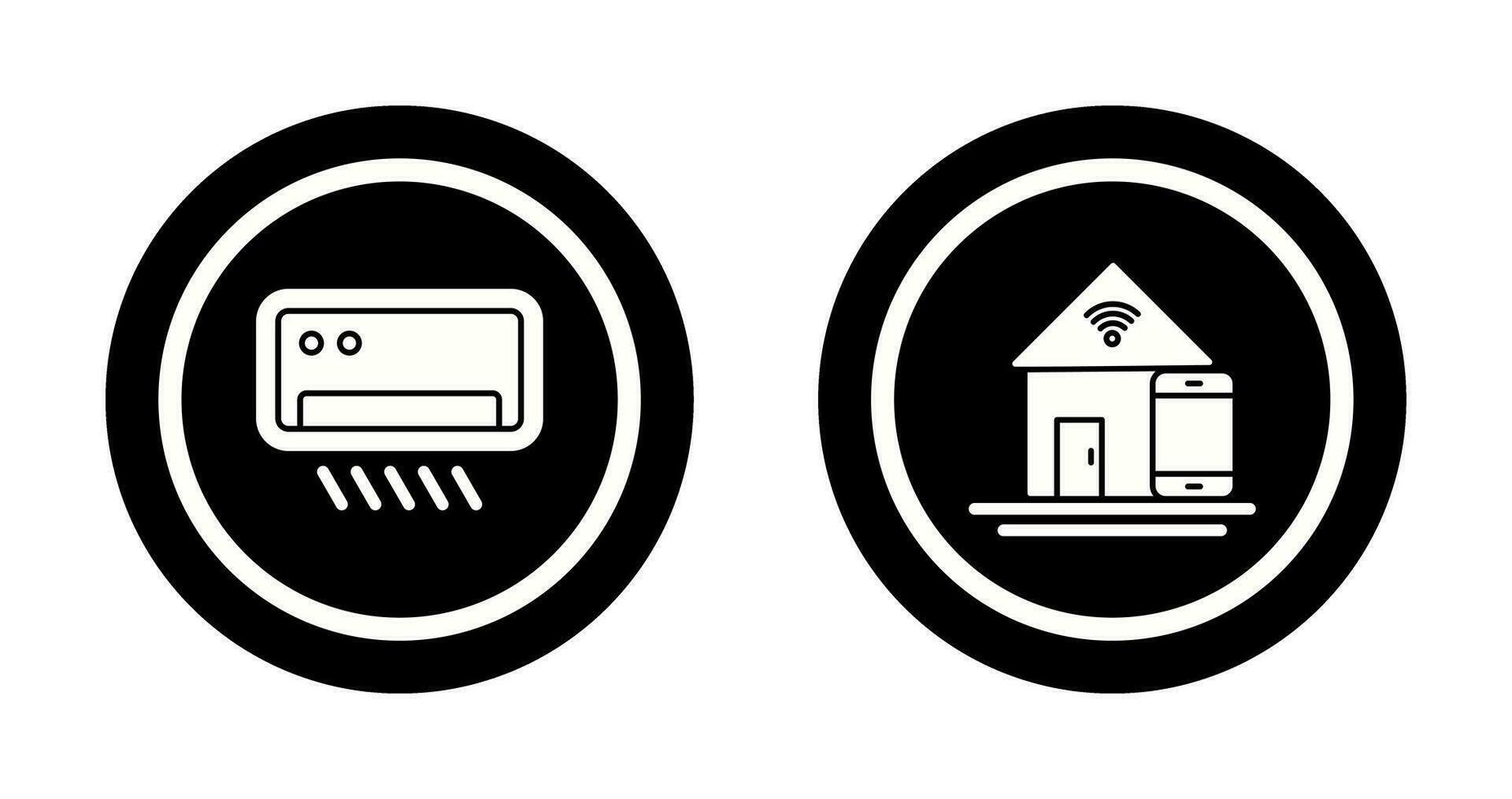 aria condizionatore e casa automazione icona vettore