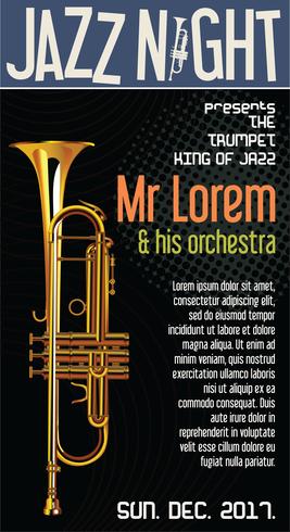 Illustrazione di vettore di Jazz Festival Trumpet Poster