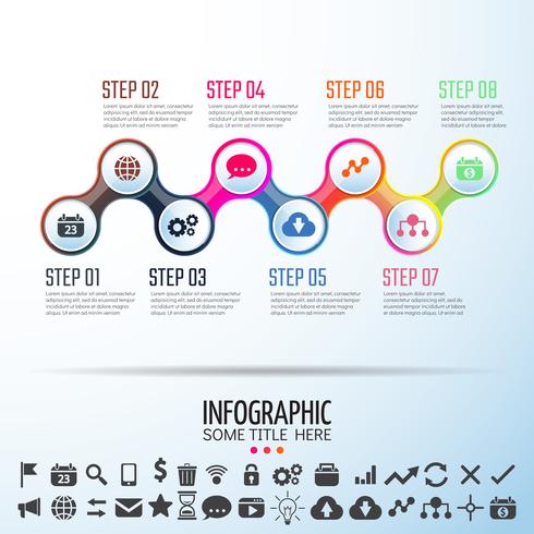 Modello di progettazione infografica vettore