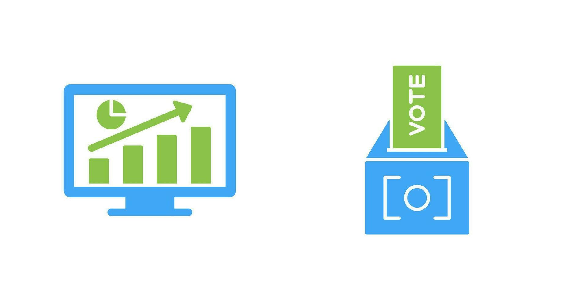 statistica e votazione icona vettore