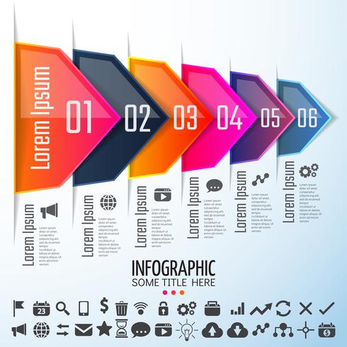 Modello di progettazione infografica vettore