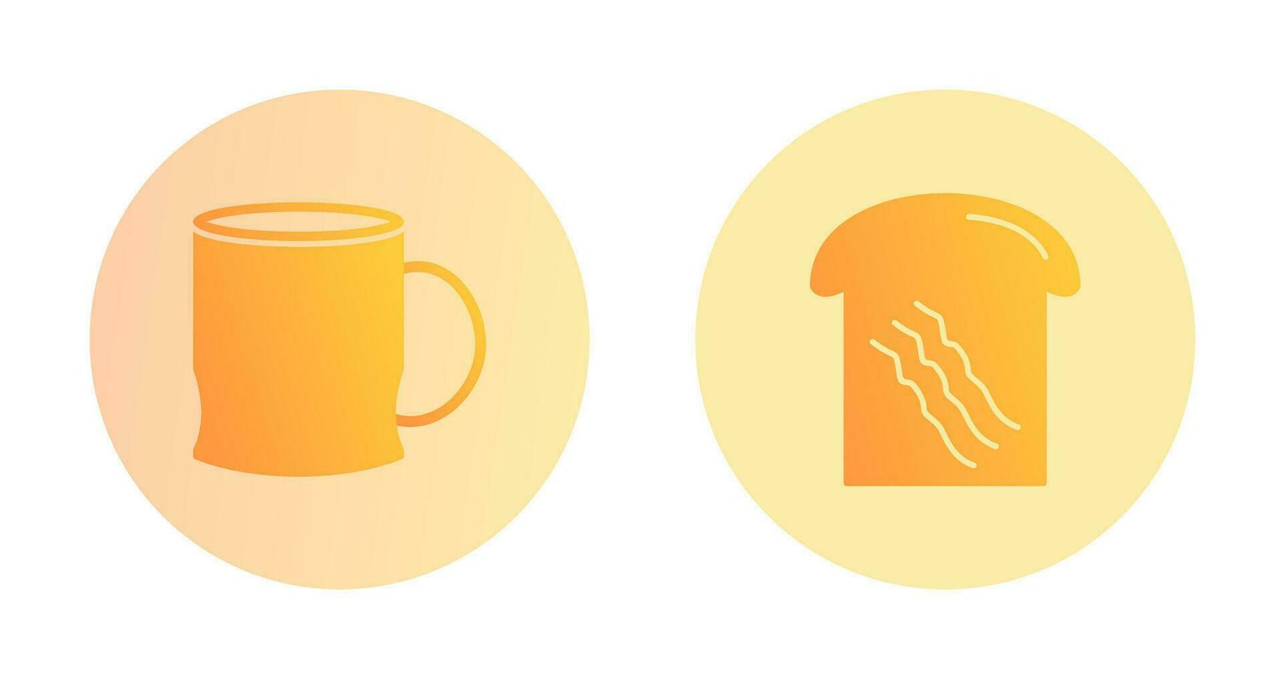 crostini e caffè tazza icona vettore
