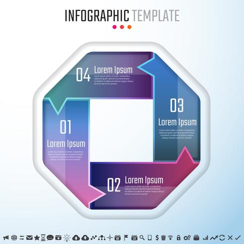 Modello di progettazione infografica vettore