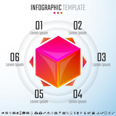 Modello di progettazione infografica vettore