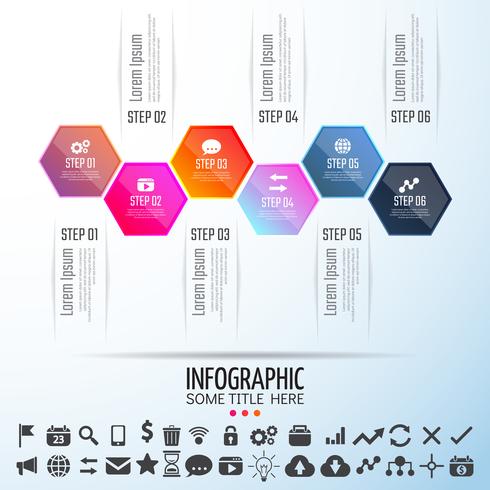 Modello di progettazione infografica vettore