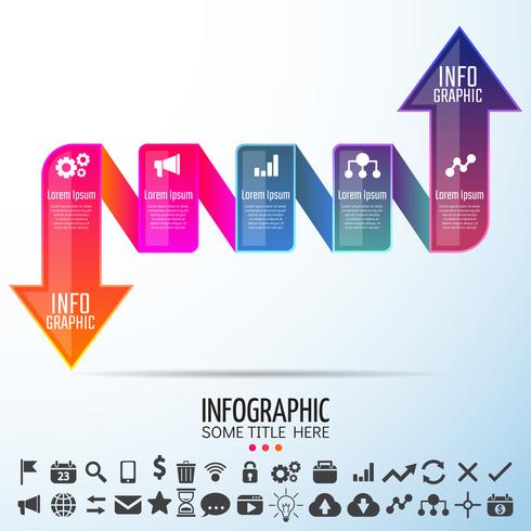 Modello di progettazione infografica vettore