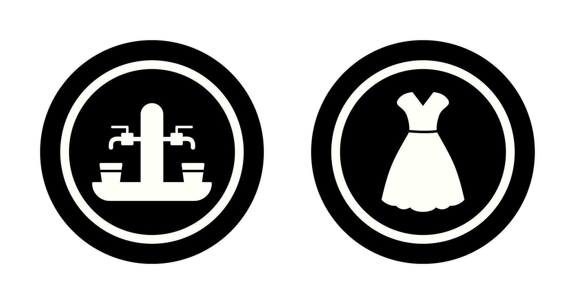 birra rubinetto e donna vestito icona vettore